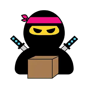 ninja holding a package of spores